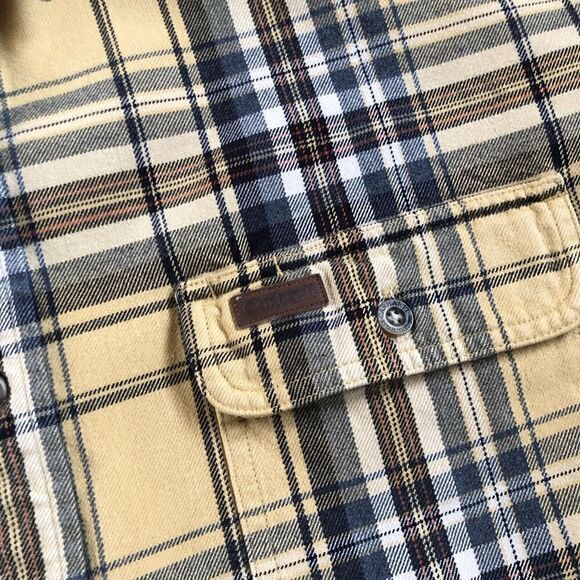 Carhartt Heavyweight Yellow Plaid Button Shirt S175SRW Men’s SIZE TALL LRG - Picture 2 of 7